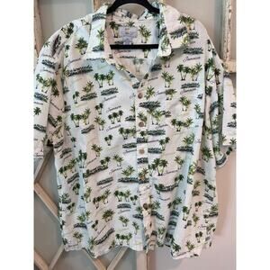 Groovy Bay size 3XL cotton button down Jamaica shirt Hawaiian style